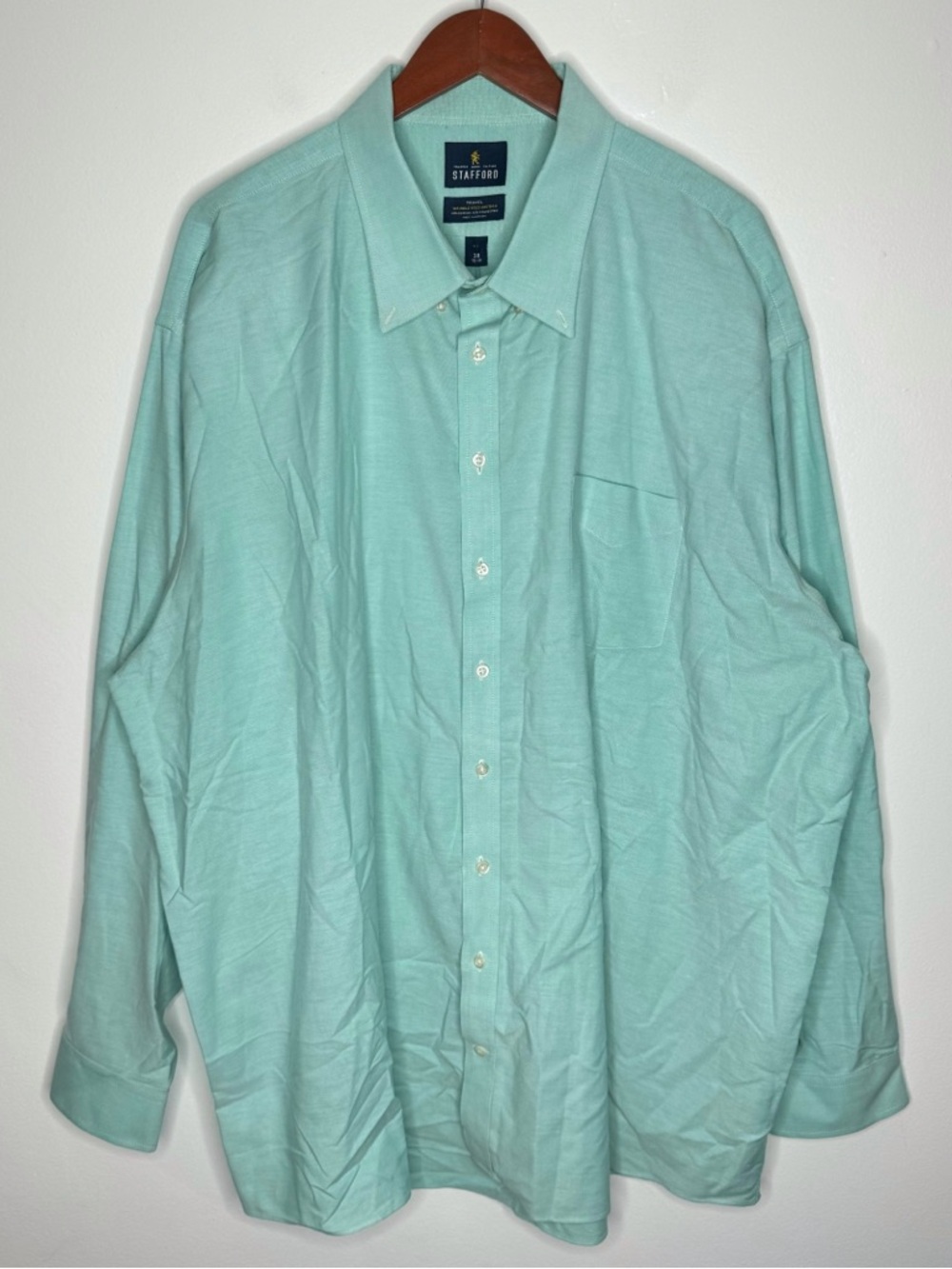 Stafford Tailored Culture Travel Wrinkle-Free Oxford Dress‎ Shirt